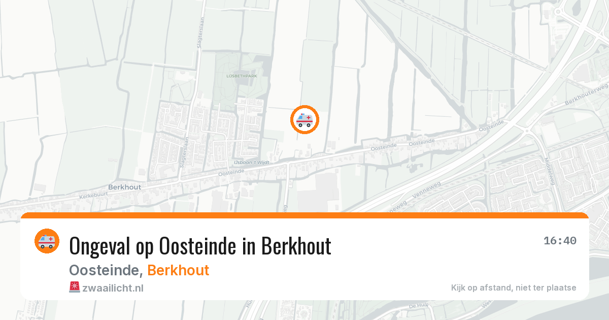 Ongeval op Oosteinde in Berkhout — 26 mrt 2026