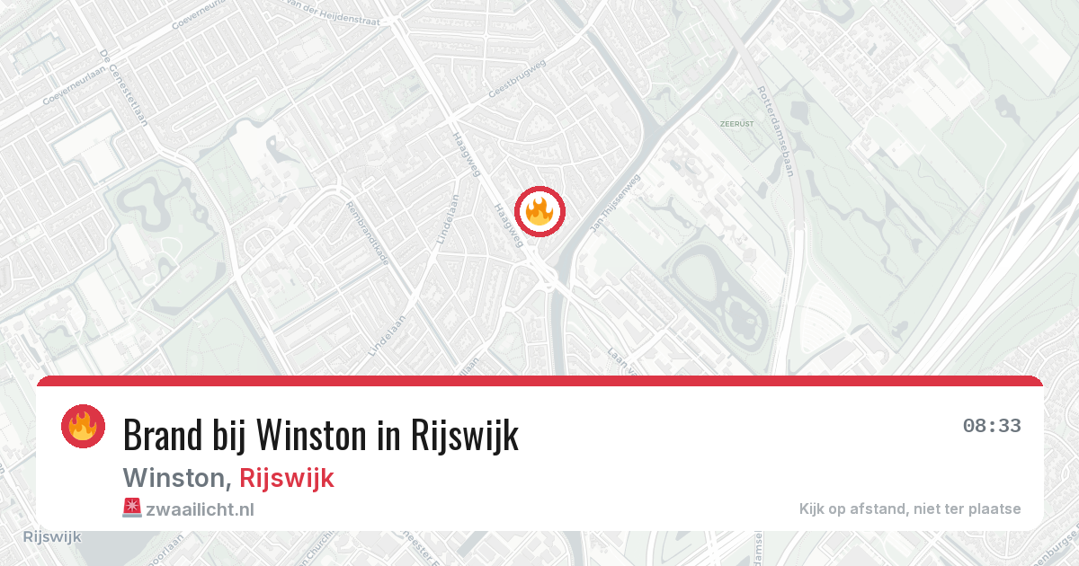 Brand bij Winston in Rijswijk — 3 mrt 2026