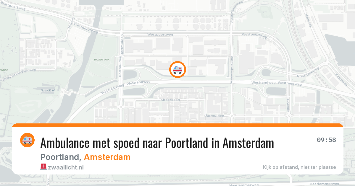 Ambulance met spoed naar Poortland in Amsterdam — 16 jun 2026