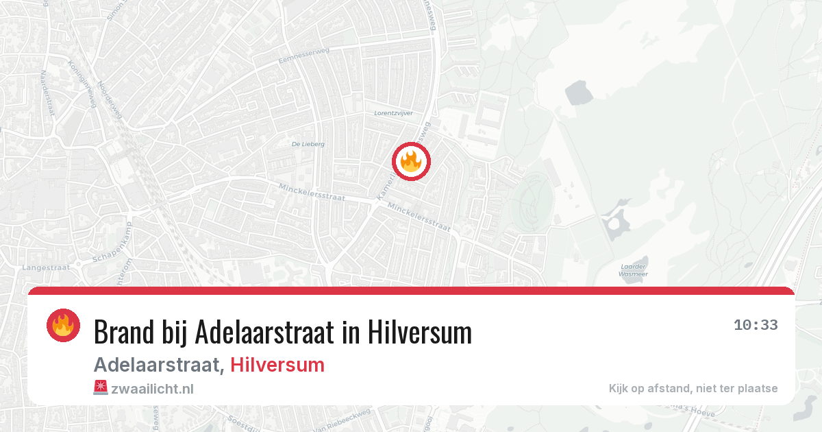 Brand bij Adelaarstraat in Hilversum — 29 apr 2026