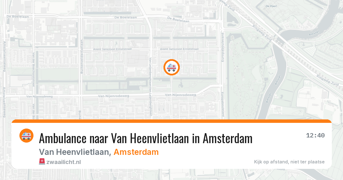 Ambulance naar Van Heenvlietlaan in Amsterdam — 21 jul 2026