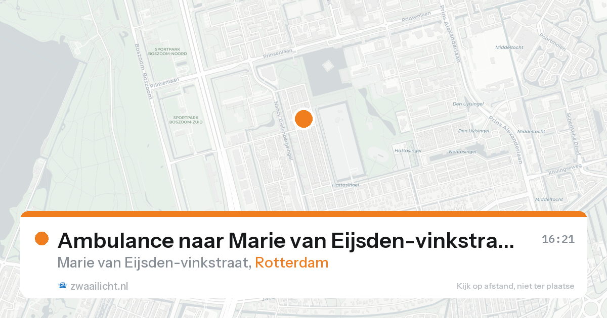 Ambulance naar Marie van Eijsden-vinkstraat in Rotterdam — 19 aug 2026