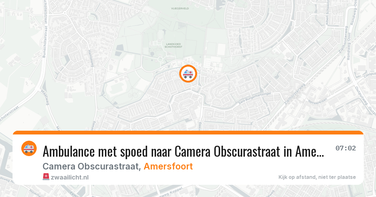 Ambulance met spoed naar Camera Obscurastraat in Amersfoort — 14 mei 2026