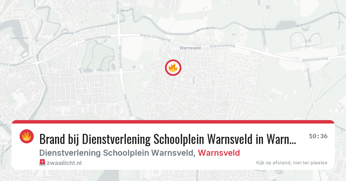 Brand bij Dienstverlening Schoolplein Warnsveld in Warnsveld — 29 apr 2026