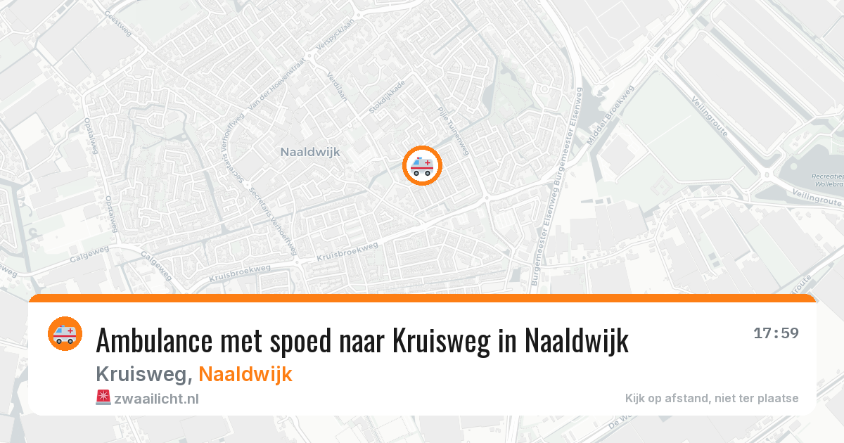 Ambulance met spoed naar Kruisweg in Naaldwijk — 7 apr 2026