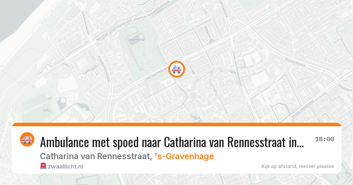 Ambulance met spoed naar Catharina van Rennesstraat in 's-Gravenhage — 20 mei 2026
