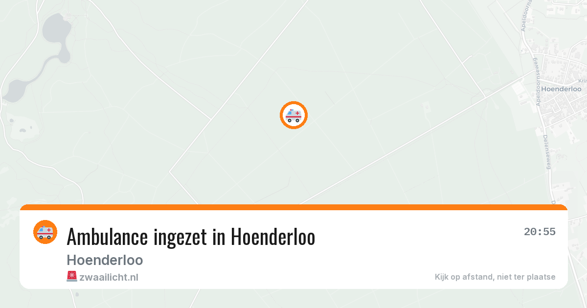Ambulance ingezet in Hoenderloo — 29 mrt 2026