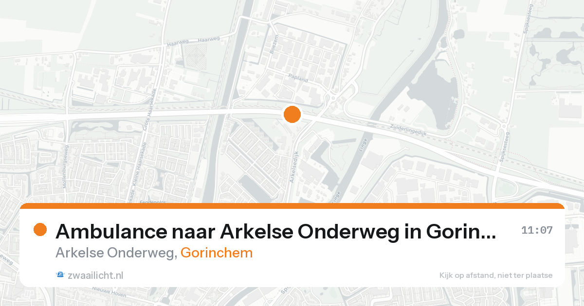 Ambulance naar Arkelse Onderweg in Gorinchem — 22 aug 2026