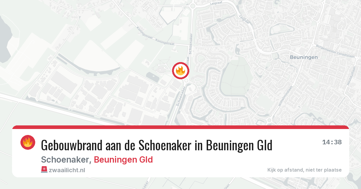 Gebouwbrand aan de Schoenaker in Beuningen Gld — 7 apr 2026