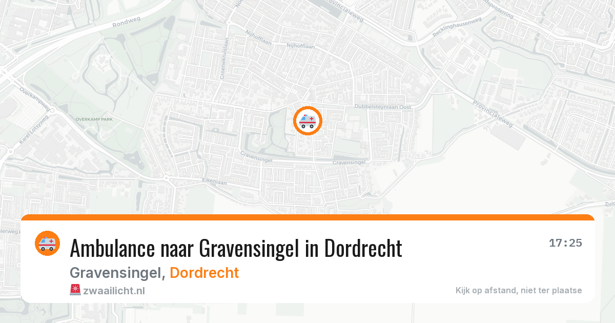 Ambulance naar Gravensingel in Dordrecht — 12 aug 2026