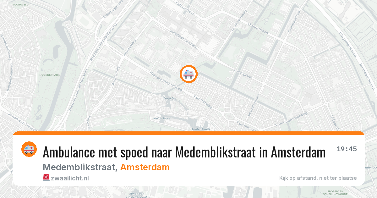 Ambulance met spoed naar Medemblikstraat in Amsterdam — 17 jun 2026