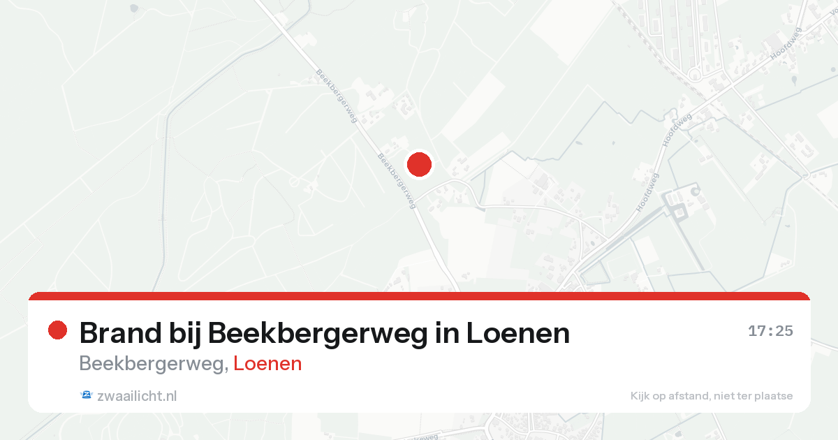 Brand bij Beekbergerweg in Loenen — 15 aug 2026