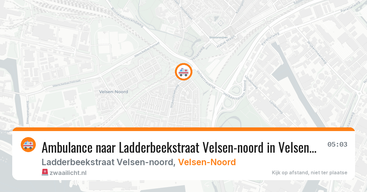 Ambulance naar Ladderbeekstraat Velsen-noord in Velsen-Noord — 4 aug 2026
