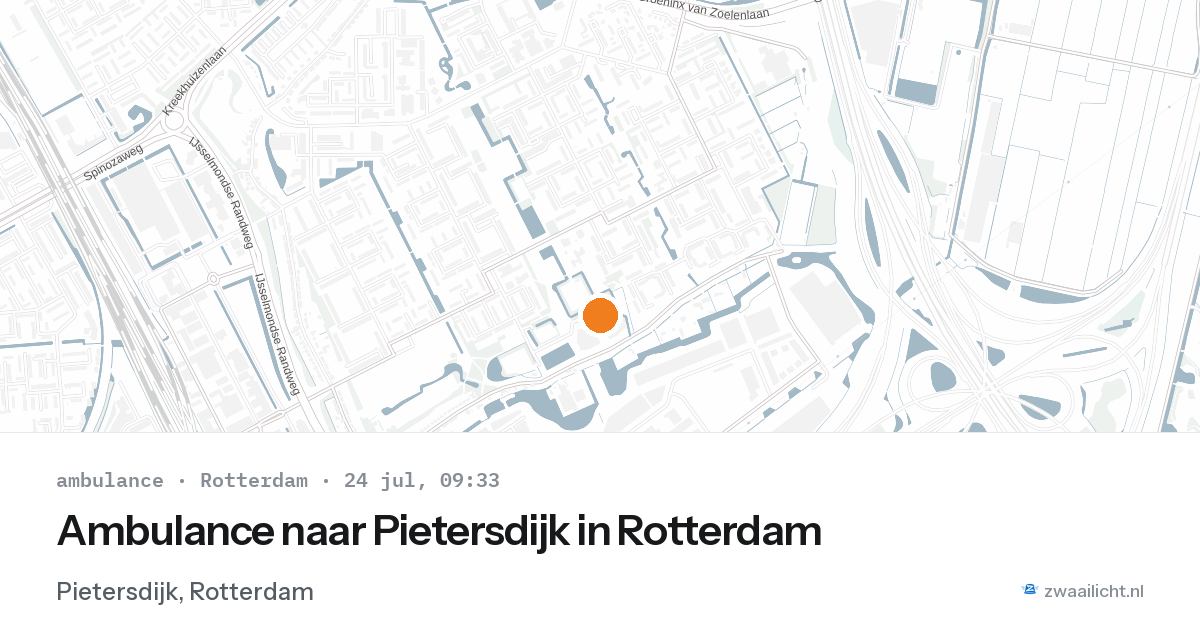 Ambulance naar Pietersdijk in Rotterdam — 24 jul 2026
