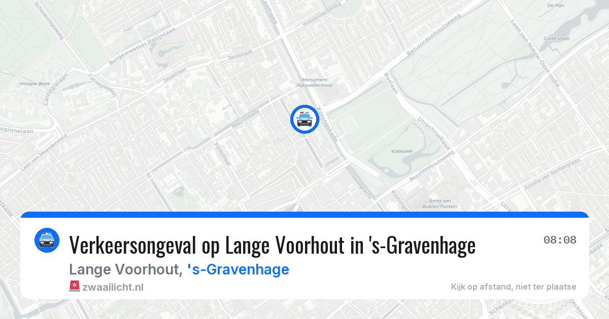 Verkeersongeval op Lange Voorhout in 's-Gravenhage — 13 apr 2026
