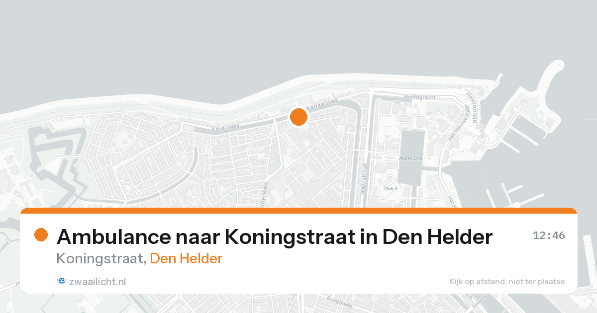 Ambulance naar Koningstraat in Den Helder — 21 aug 2026