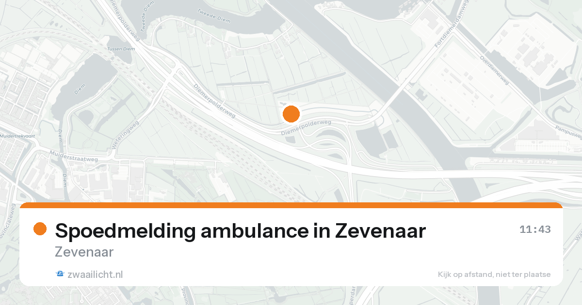 Spoedmelding ambulance in Zevenaar — 20 aug 2026