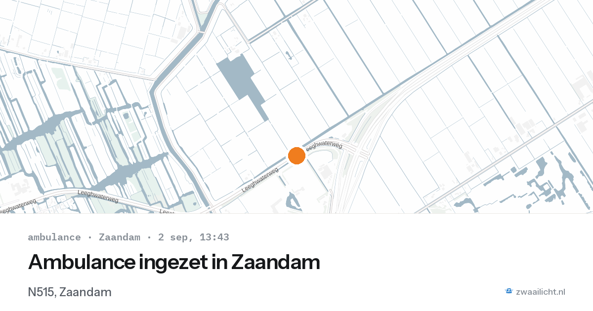 Ambulance ingezet in Zaandam — 2 sep 2026