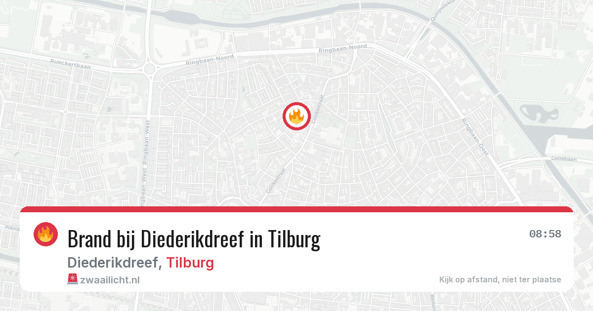 Brand bij Diederikdreef in Tilburg — 28 jun 2026