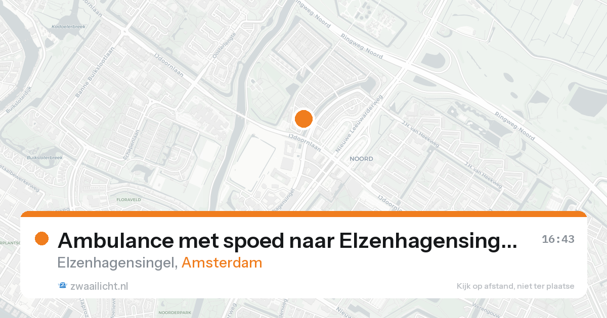 Ambulance met spoed naar Elzenhagensingel in Amsterdam — 21 aug 2026