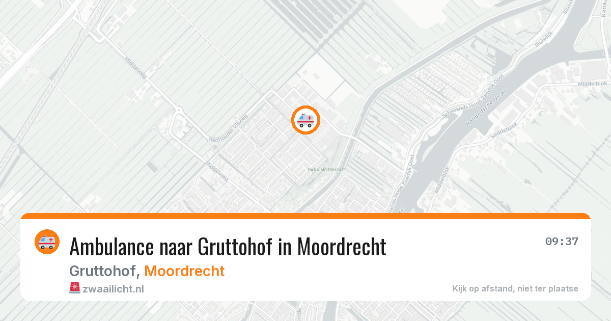Ambulance naar Gruttohof in Moordrecht — 14 aug 2026