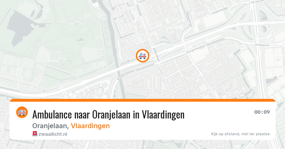 Ambulance naar Oranjelaan in Vlaardingen — 9 aug 2026