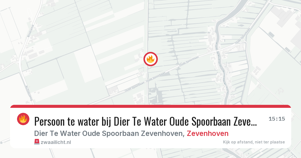 Persoon te water bij Dier Te Water Oude Spoorbaan Zevenhoven in Zevenhoven — 13 jul 2026