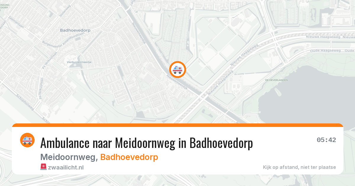 Ambulance naar Meidoornweg in Badhoevedorp — 24 mei 2026