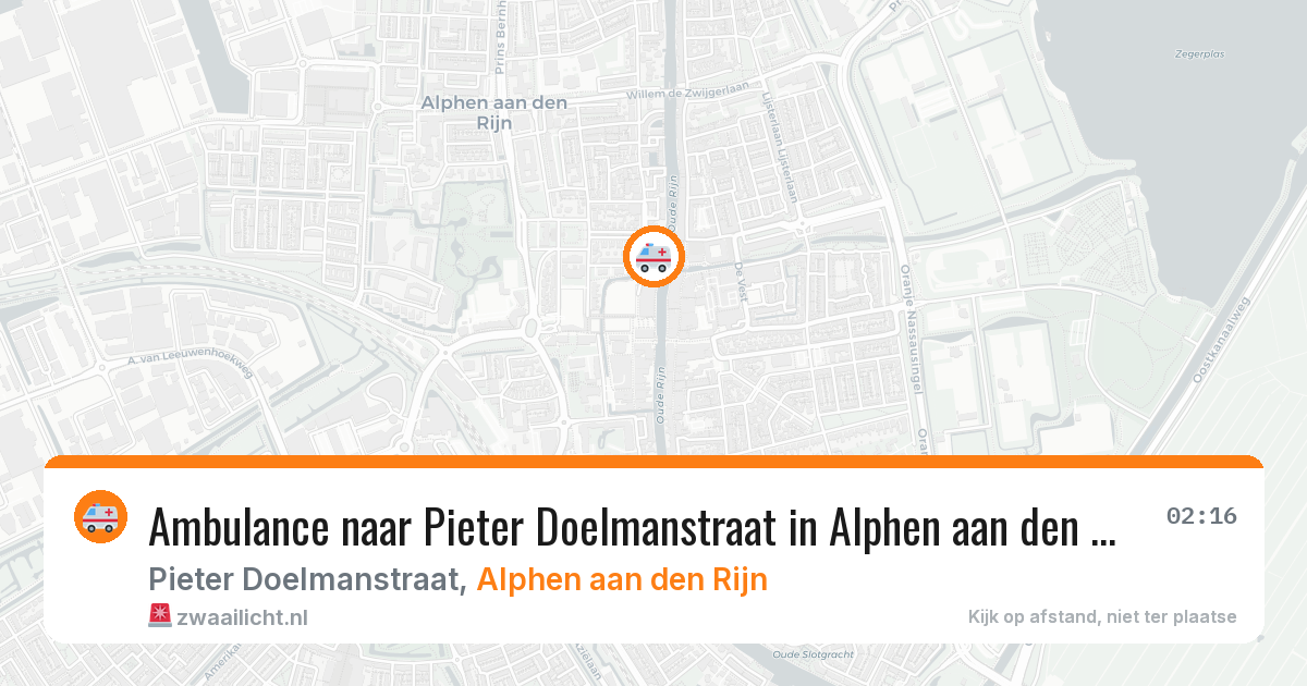 Ambulance naar Pieter Doelmanstraat in Alphen aan den Rijn — 4 jul 2026