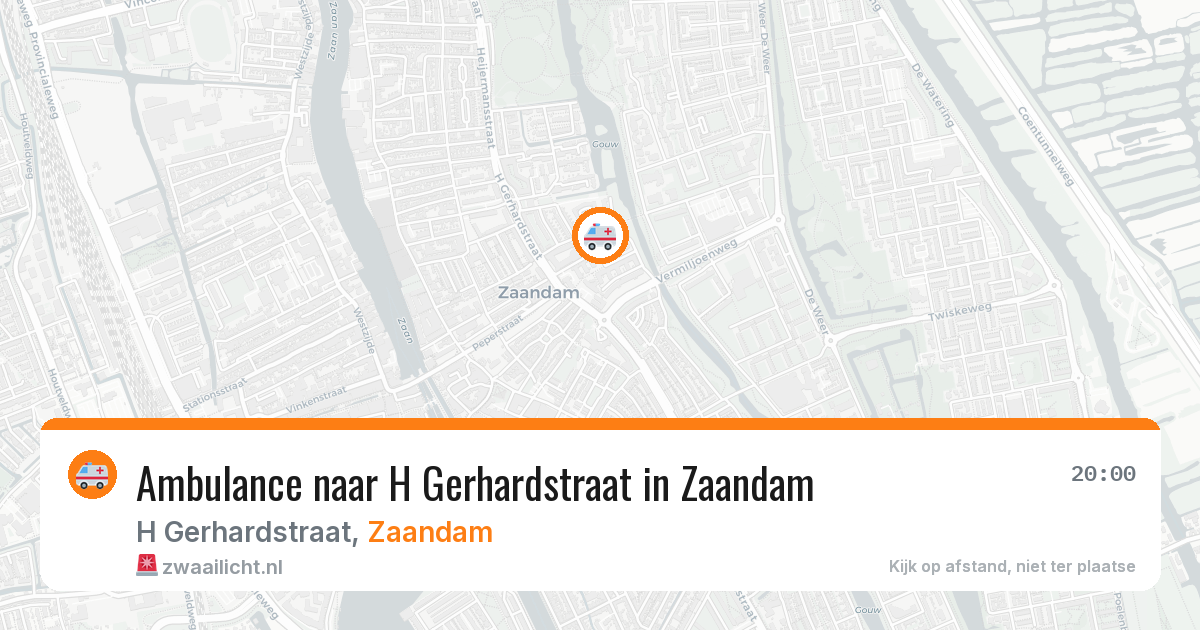 Ambulance naar H Gerhardstraat in Zaandam — 19 mei 2026