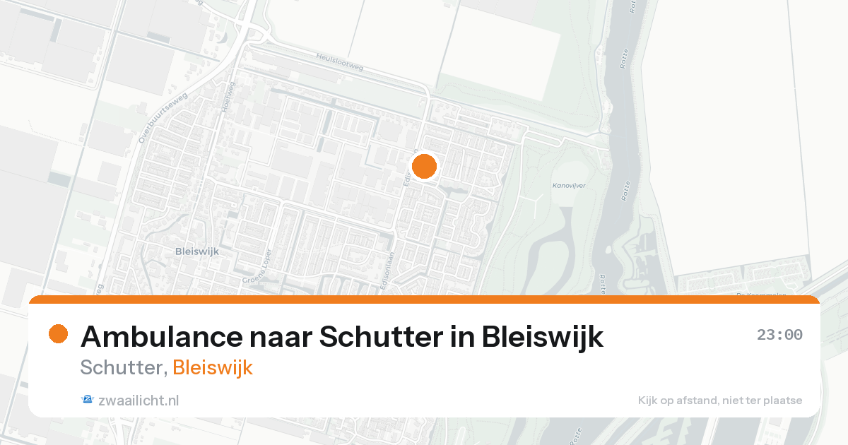 Ambulance naar Schutter in Bleiswijk — 23 aug 2026