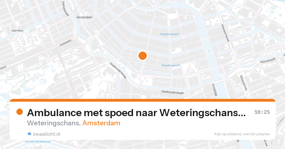 Ambulance met spoed naar Weteringschans in Amsterdam — 27 aug 2026