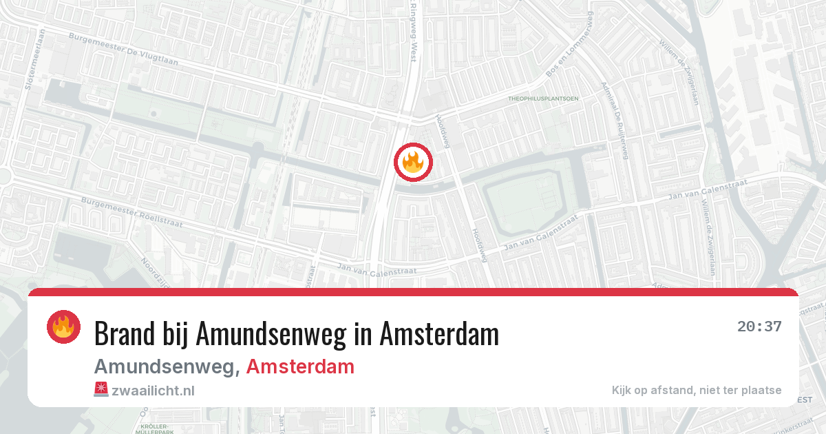 Brand bij Amundsenweg in Amsterdam — 13 aug 2026