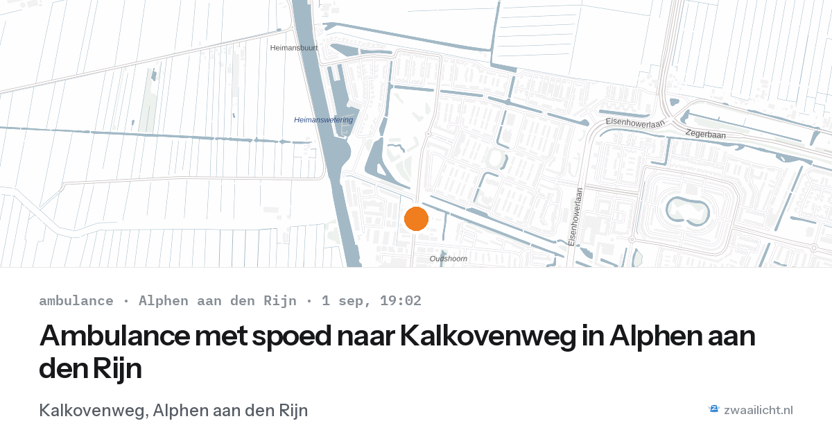 Ambulance met spoed naar Kalkovenweg in Alphen aan den Rijn — 1 sep 2026