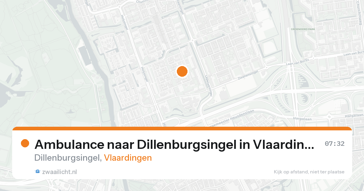 Ambulance naar Dillenburgsingel in Vlaardingen — 19 aug 2026