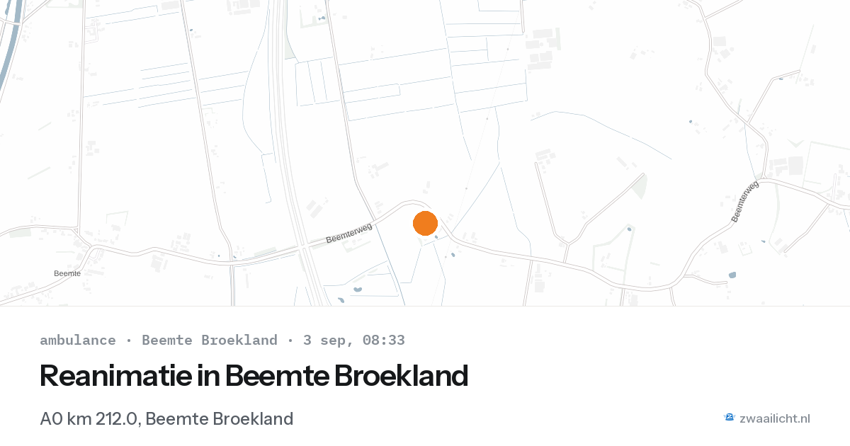 Reanimatie in Beemte Broekland — 3 sep 2026