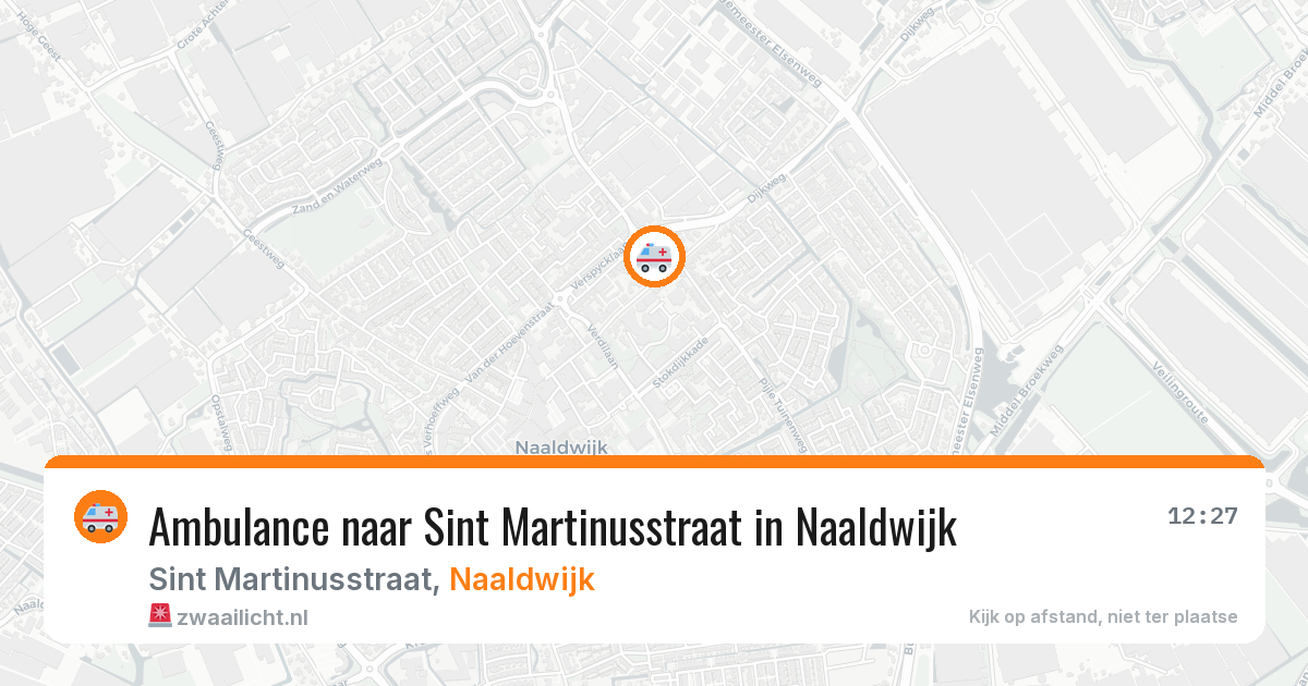 Ambulance naar Sint Martinusstraat in Naaldwijk — 12 aug 2026