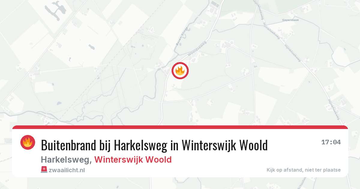 Buitenbrand bij Harkelsweg in Winterswijk Woold — 27 apr 2026