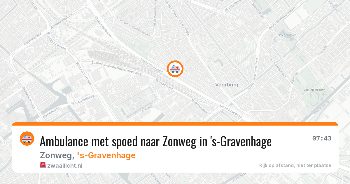Ambulance met spoed naar Zonweg in 's-Gravenhage — 7 jul 2026