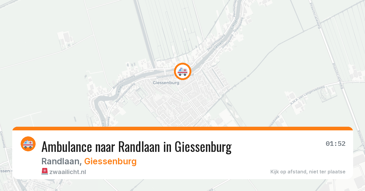 Ambulance naar Randlaan in Giessenburg — 15 jul 2026
