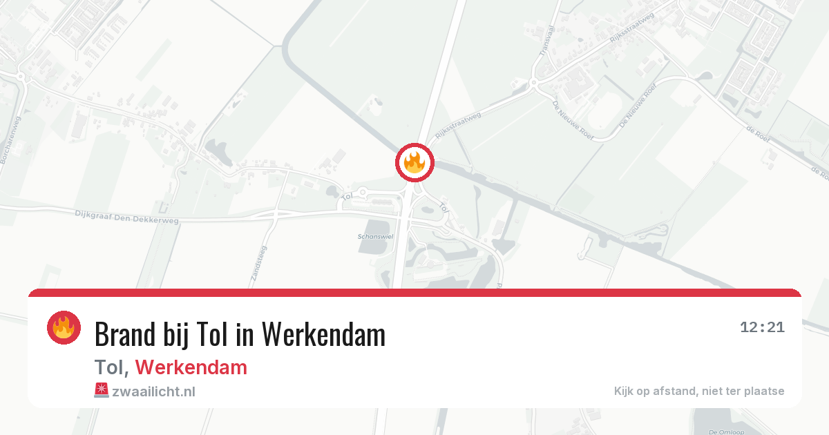 Brand bij Tol in Werkendam — 11 aug 2026