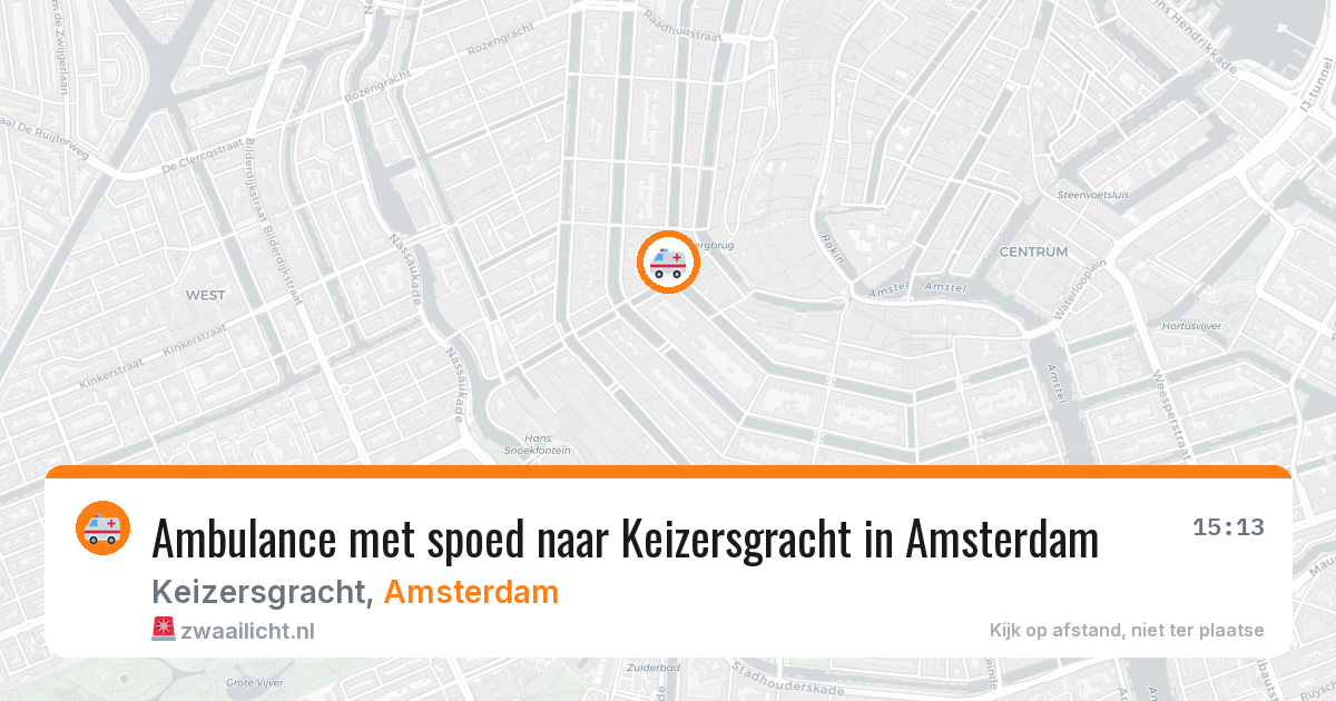 Ambulance met spoed naar Keizersgracht in Amsterdam — 31 mei 2026