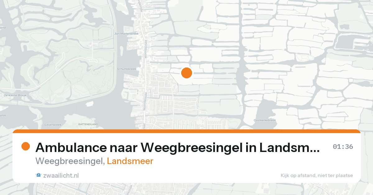 Ambulance naar Weegbreesingel in Landsmeer — 31 jan 2026