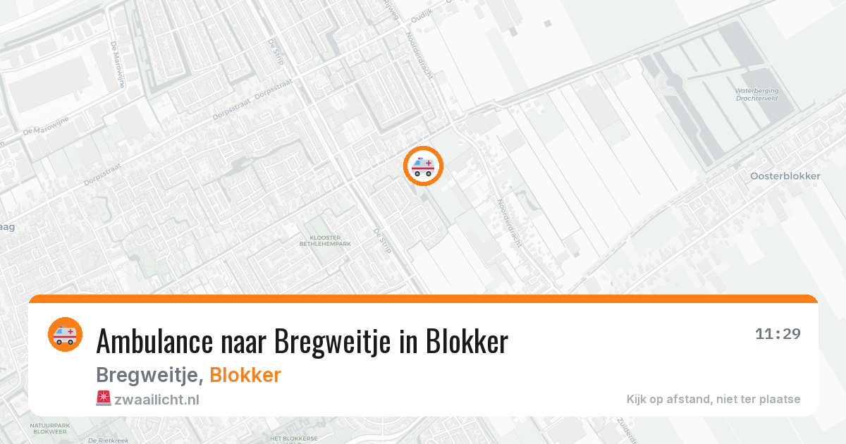 Ambulance naar Bregweitje in Blokker — 12 apr 2026