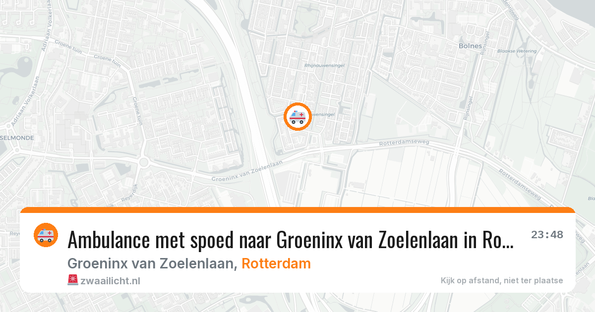 Ambulance met spoed naar Groeninx van Zoelenlaan in Rotterdam — 13 apr 2026