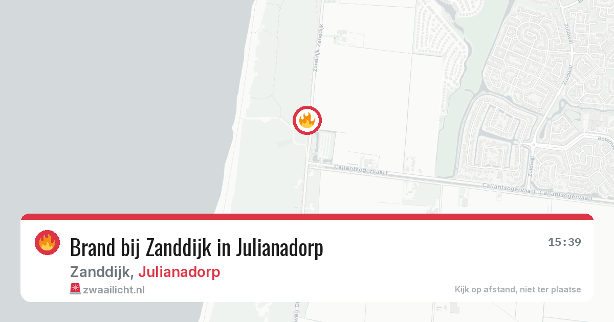 Brand bij Zanddijk in Julianadorp — 9 aug 2026