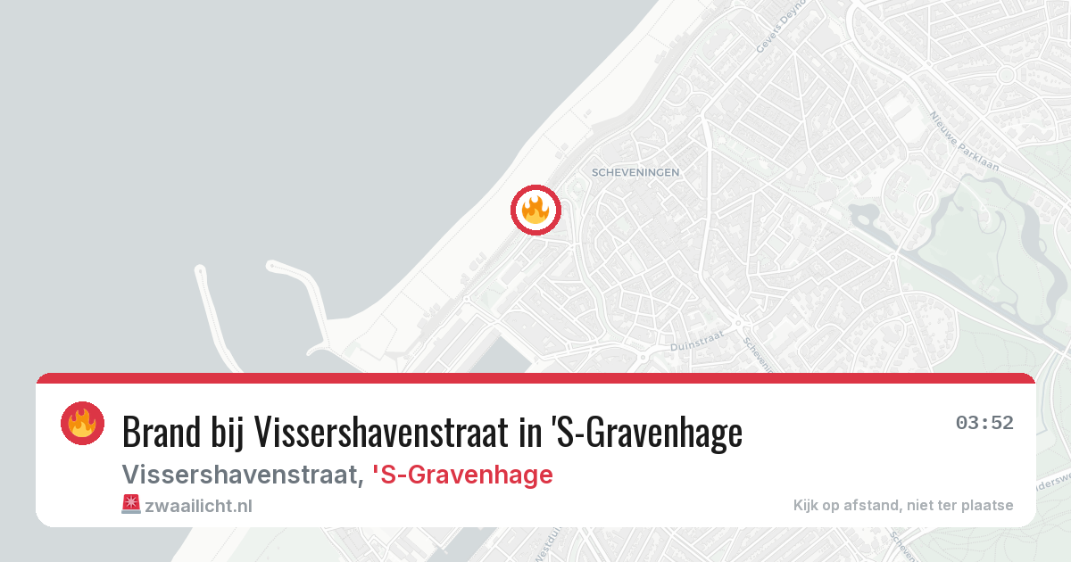 Brand bij Vissershavenstraat in 'S-Gravenhage — 19 jun 2026