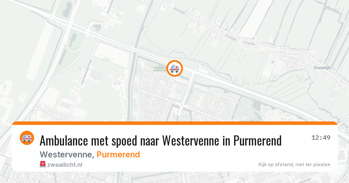 Ambulance met spoed naar Westervenne in Purmerend — 1 jul 2026