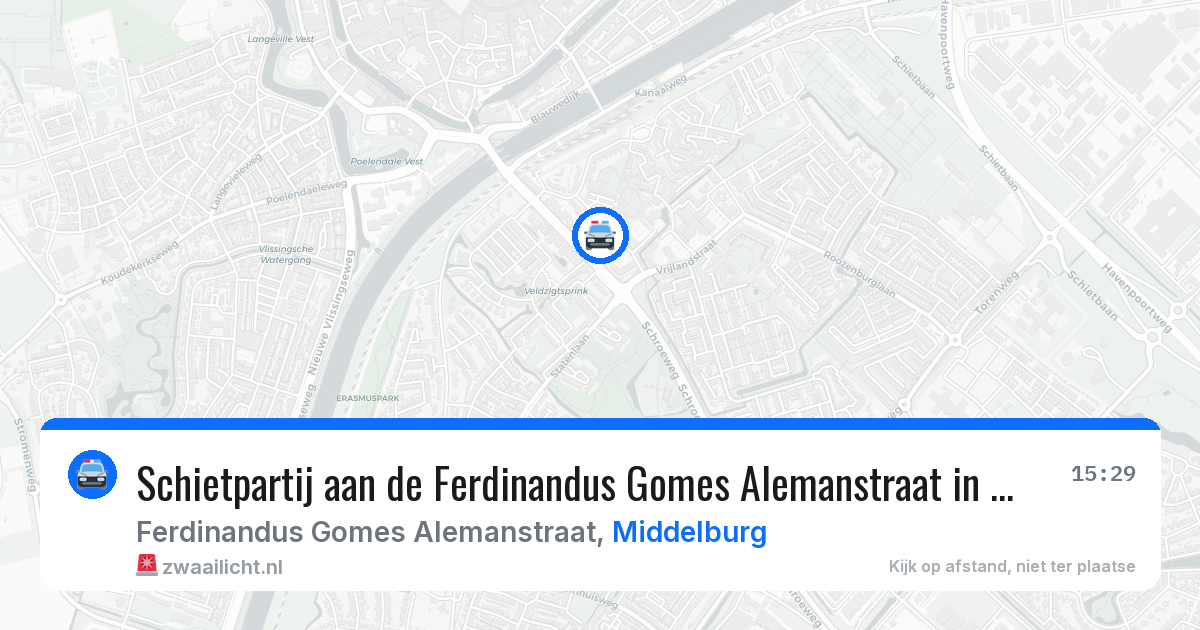 Schietpartij aan de Ferdinandus Gomes Alemanstraat in Middelburg — 17 apr 2026