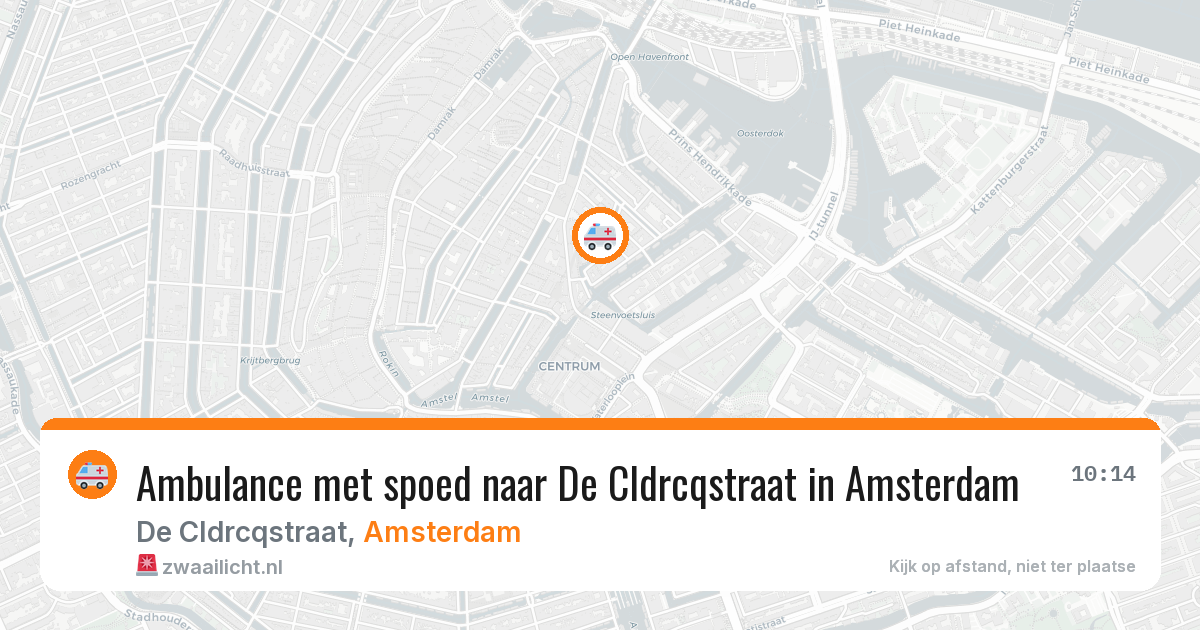Ambulance met spoed naar De Cldrcqstraat in Amsterdam — 6 mei 2026